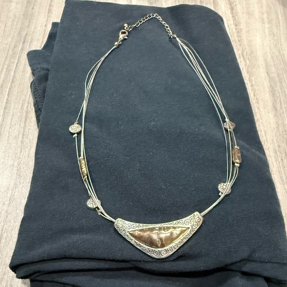 Unique Two Tone Necklace - Picture 1 of 9